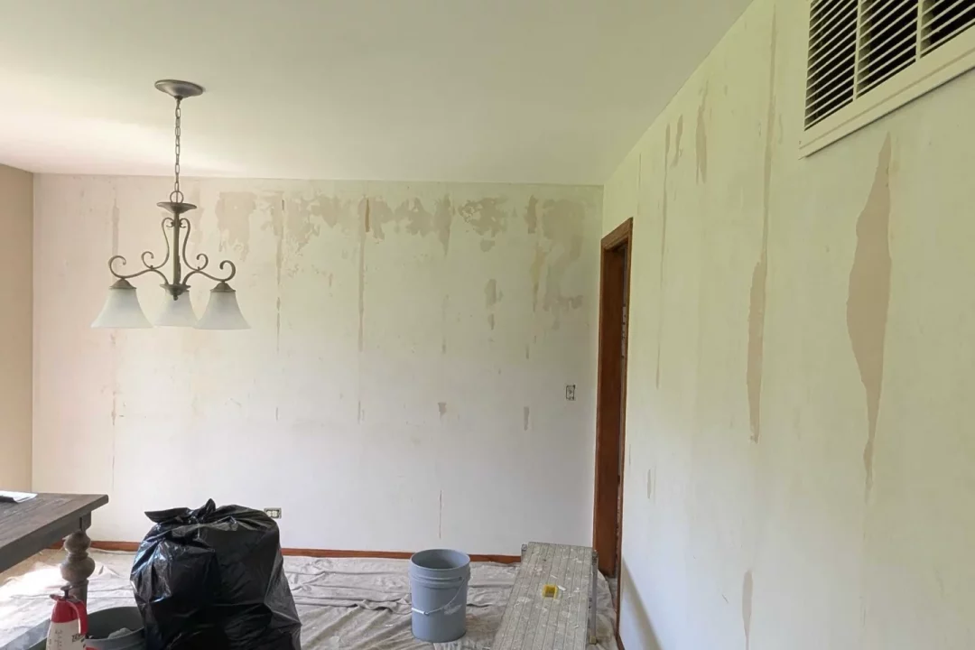 Dining room wallpaper install after, Crystal Lake, IL